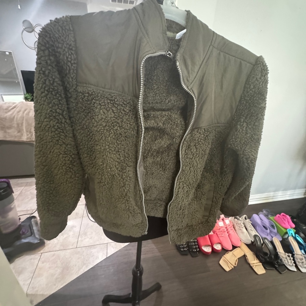 Boys olive colored jacket. Size 8